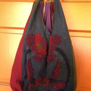 Fabric slouchy bag